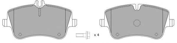 set placute frana,frana disc