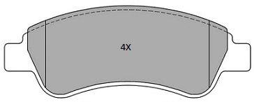 set placute frana,frana disc