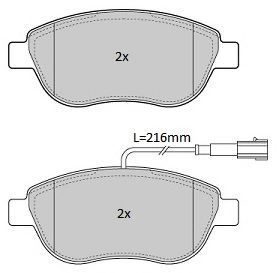 set placute frana,frana disc