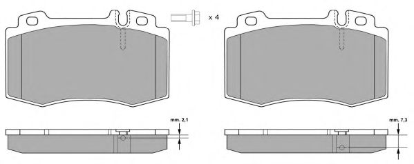 set placute frana,frana disc