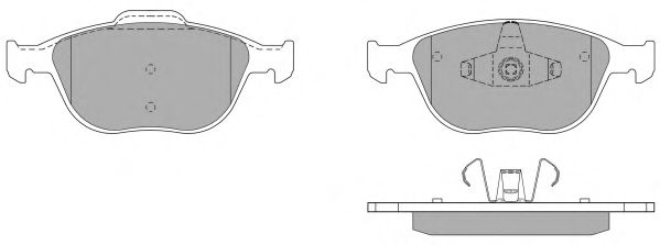 set placute frana,frana disc