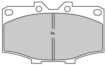 set placute frana,frana disc