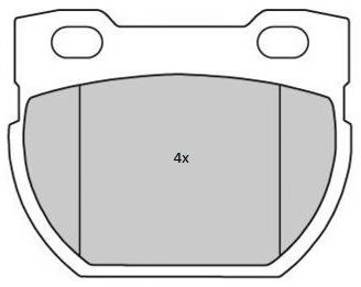 set placute frana,frana disc