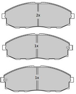 set placute frana,frana disc