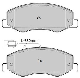 set placute frana,frana disc