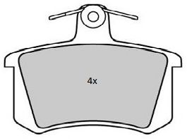 set placute frana,frana disc