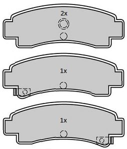 set placute frana,frana disc