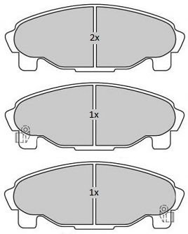 set placute frana,frana disc