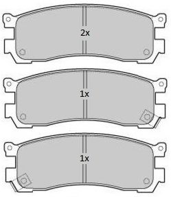 set placute frana,frana disc