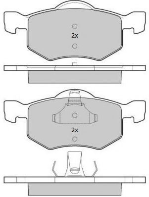 set placute frana,frana disc