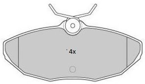 set placute frana,frana disc