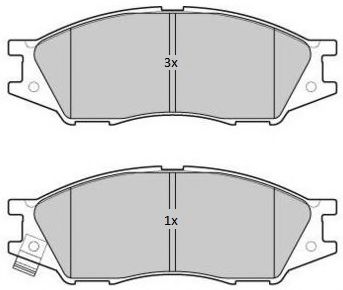 set placute frana,frana disc