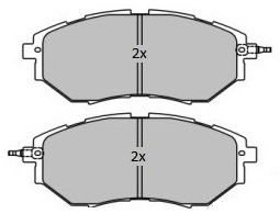 set placute frana,frana disc