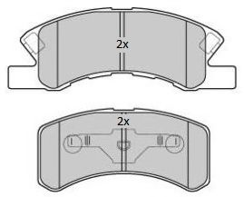 set placute frana,frana disc