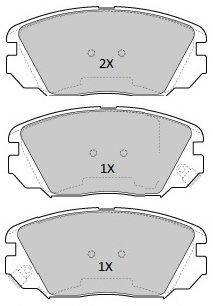 set placute frana,frana disc