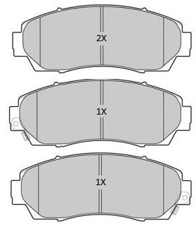 set placute frana,frana disc