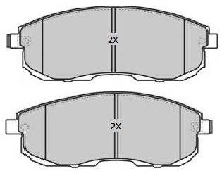 set placute frana,frana disc