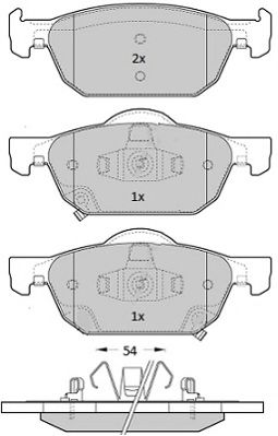 set placute frana,frana disc