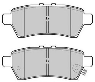 set placute frana,frana disc