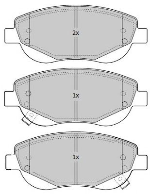 set placute frana,frana disc