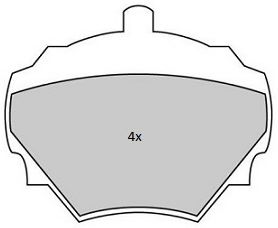 set placute frana,frana disc