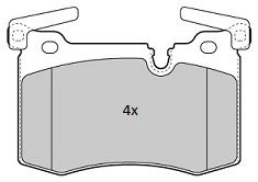 set placute frana,frana disc