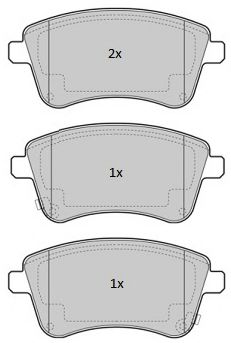 set placute frana,frana disc