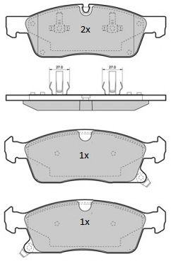 set placute frana,frana disc