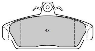 set placute frana,frana disc