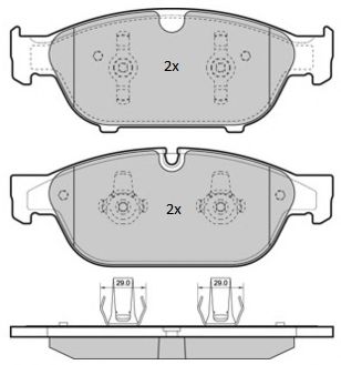 set placute frana,frana disc