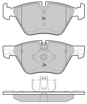 set placute frana,frana disc