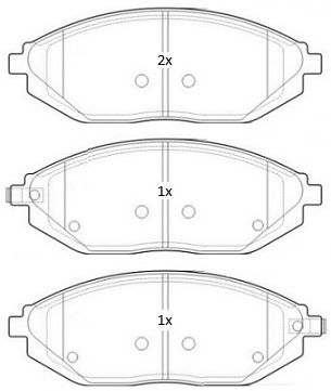 set placute frana,frana disc