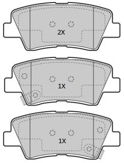 set placute frana,frana disc