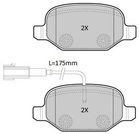 set placute frana,frana disc