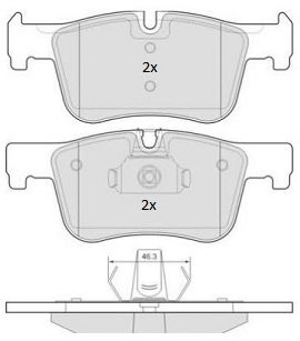 set placute frana,frana disc