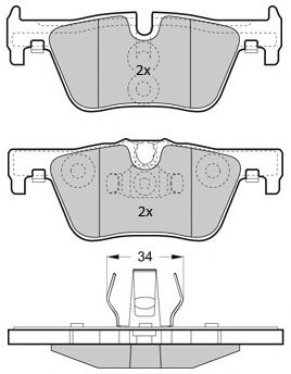 set placute frana,frana disc