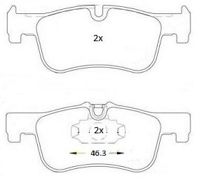 set placute frana,frana disc