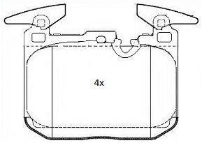 set placute frana,frana disc