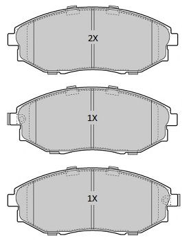 set placute frana,frana disc