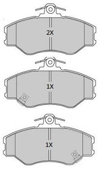 set placute frana,frana disc