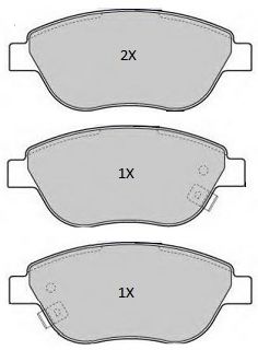 set placute frana,frana disc