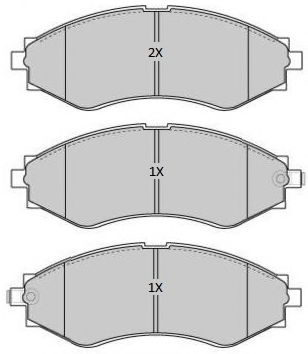 set placute frana,frana disc