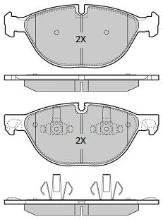 set placute frana,frana disc