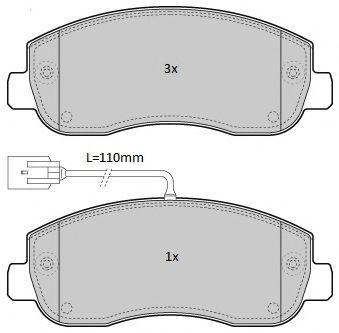 set placute frana,frana disc