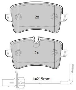 set placute frana,frana disc