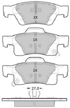 set placute frana,frana disc