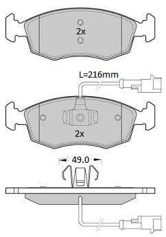 set placute frana,frana disc