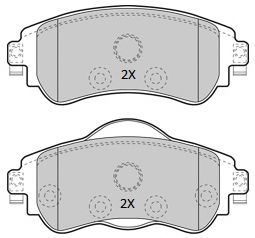 set placute frana,frana disc