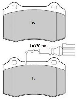 set placute frana,frana disc