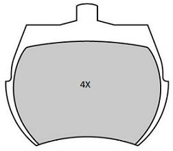 set placute frana,frana disc